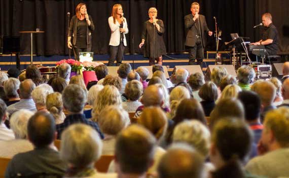 Worship in Bethel church in Trondheim, Norway